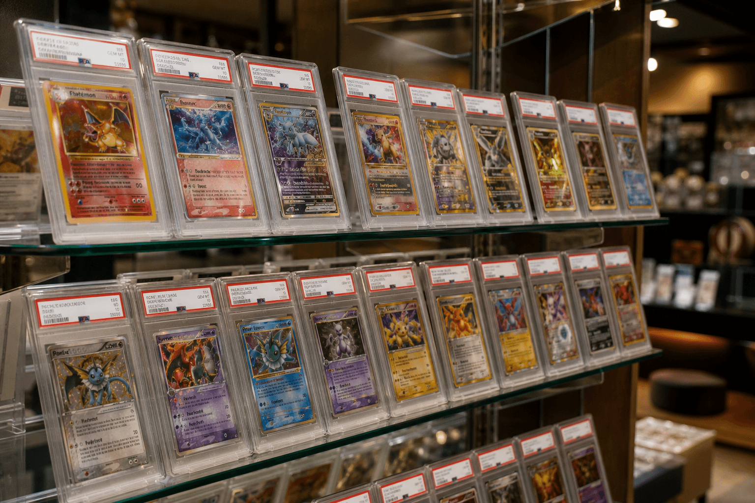 Display of graded cards